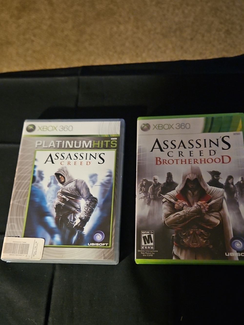 Assassin's Creed & Assassin's Creed Brotherhood Xbox 360 Games - - Black